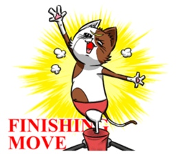 Cat Wrestling sticker #8167156