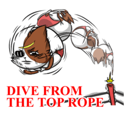 Cat Wrestling sticker #8167157