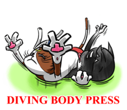 Cat Wrestling sticker #8167159