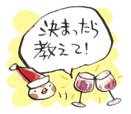 A birdy wearing a Christmas costume sticker #8167332