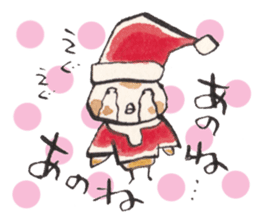 A birdy wearing a Christmas costume sticker #8167334