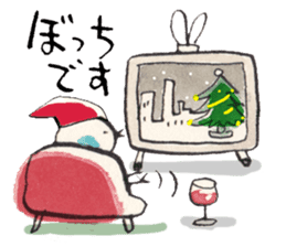 A birdy wearing a Christmas costume sticker #8167337