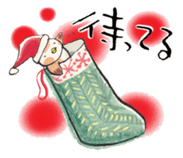 A birdy wearing a Christmas costume sticker #8167343