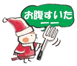 A birdy wearing a Christmas costume sticker #8167353