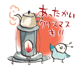 A birdy wearing a Christmas costume sticker #8167355