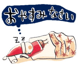 A birdy wearing a Christmas costume sticker #8167362