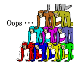 Mr.Oops men. (English Version.) sticker #8167775