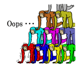 Mr.Oops men. (English Version.) sticker #8167775