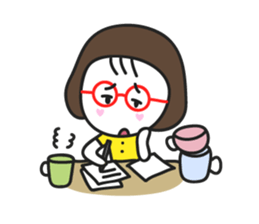 Little red glasses sticker #8168013