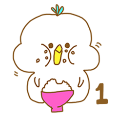 Happy Bird.Happy family.