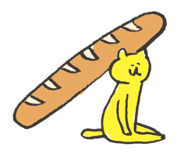 Cat and bread sticker #8170073