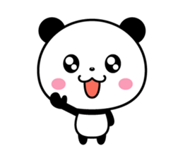 Round, cute panda sticker #8170524