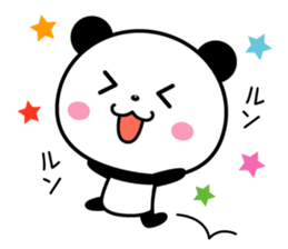 Round, cute panda sticker #8170527