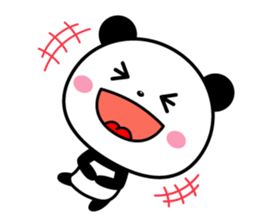 Round, cute panda sticker #8170532