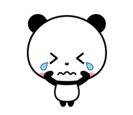 Round, cute panda sticker #8170533