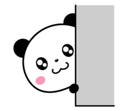 Round, cute panda sticker #8170536