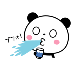 Round, cute panda sticker #8170542