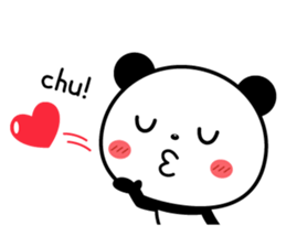 Round, cute panda sticker #8170548