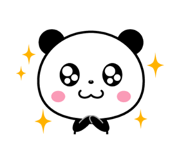 Round, cute panda sticker #8170551