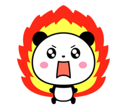 Round, cute panda sticker #8170553