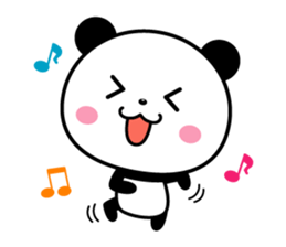 Round, cute panda sticker #8170556