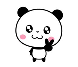 Round, cute panda sticker #8170560