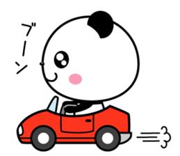Round, cute panda sticker #8170562