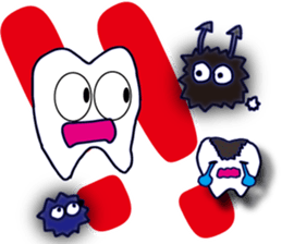 teeth and germs Man 2 sticker #8172787