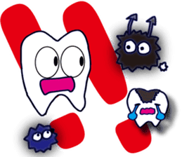 teeth and germs Man 2 sticker #8172787