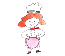 A Chef exerts himself. sticker #8172904