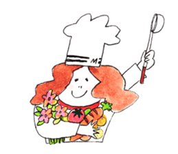 A Chef exerts himself. sticker #8172906