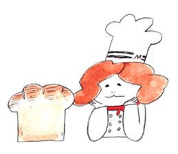 A Chef exerts himself. sticker #8172907
