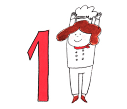 A Chef exerts himself. sticker #8172908