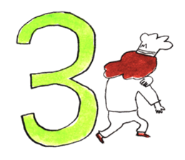 A Chef exerts himself. sticker #8172910