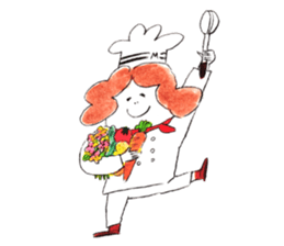A Chef exerts himself. sticker #8172914