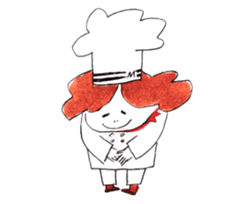 A Chef exerts himself. sticker #8172915