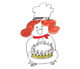 A Chef exerts himself. sticker #8172917