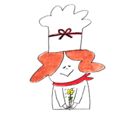 A Chef exerts himself. sticker #8172920