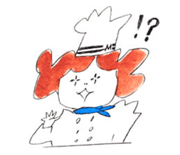 A Chef exerts himself. sticker #8172925