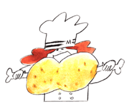 A Chef exerts himself. sticker #8172932