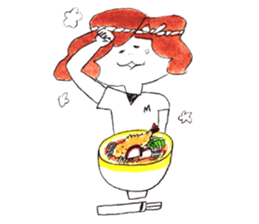 A Chef exerts himself. sticker #8172937