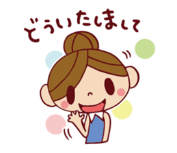 Cute girl sticker . [ For everyday use ] sticker #8173063
