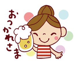 Cute girl sticker . [ For everyday use ] sticker #8173065