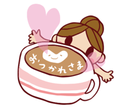 Cute girl sticker . [ For everyday use ] sticker #8173066