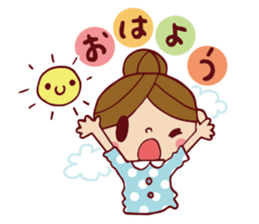 Cute girl sticker . [ For everyday use ] sticker #8173068