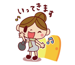 Cute girl sticker . [ For everyday use ] sticker #8173071