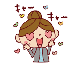 Cute girl sticker . [ For everyday use ] sticker #8173076