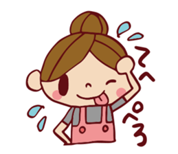 Cute girl sticker . [ For everyday use ] sticker #8173079