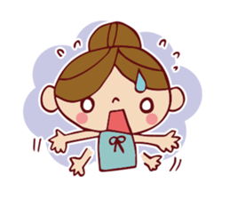 Cute girl sticker . [ For everyday use ] sticker #8173081