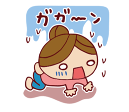 Cute girl sticker . [ For everyday use ] sticker #8173082